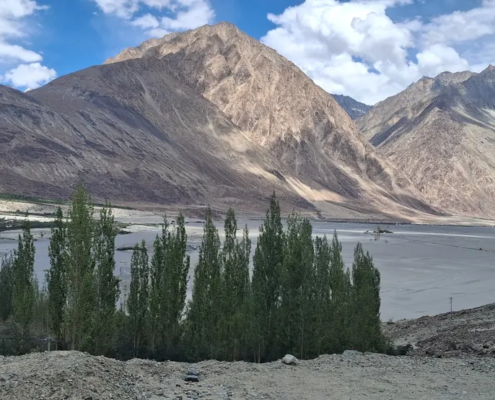 Confluence of Shyok and Nubra rivers at Hunder Ladakh India-Grand-Circuit-Tour