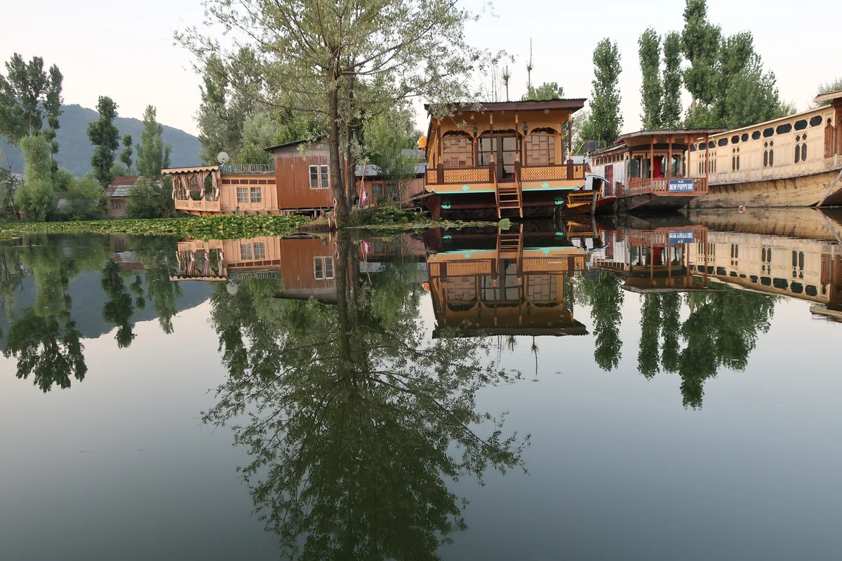 Houseboats on Dal Lake, Gangabal Lake Trek, Kashmir, India