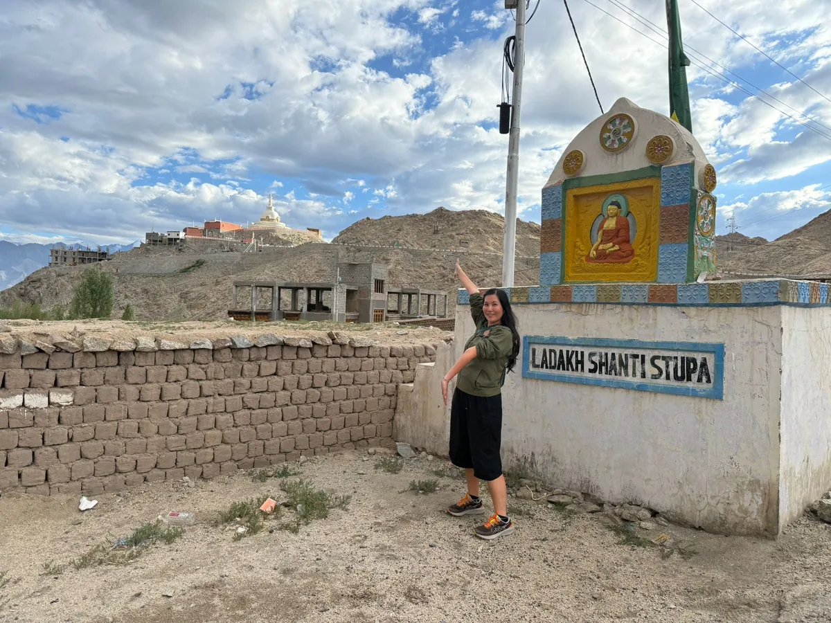 Walking to Shanti Stupa in Leh Ladakh India-Grand-Circuit-Tour